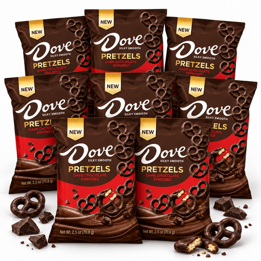 DOVE Dark Chocolate Pretzels - 2.5oz, 8 pack