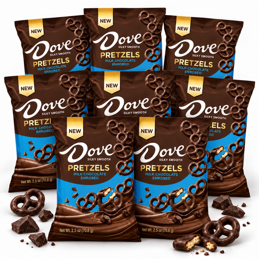 DOVE Milk Chocolate Pretzels - 2.5oz, 8 pack