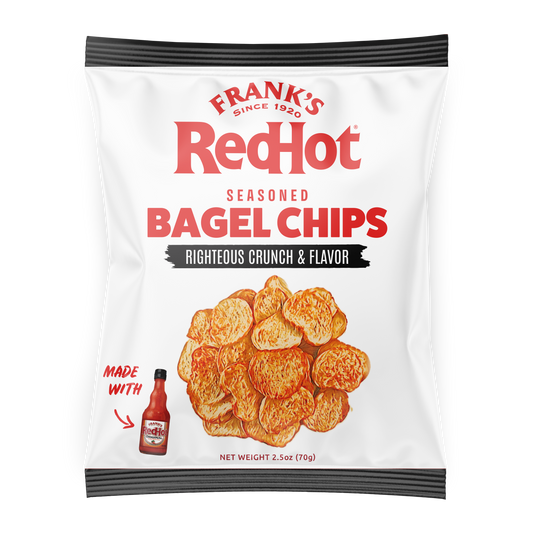 Frank's RedHot® Seasoned Bagel Chips, 8 pack, 2.5oz Bags