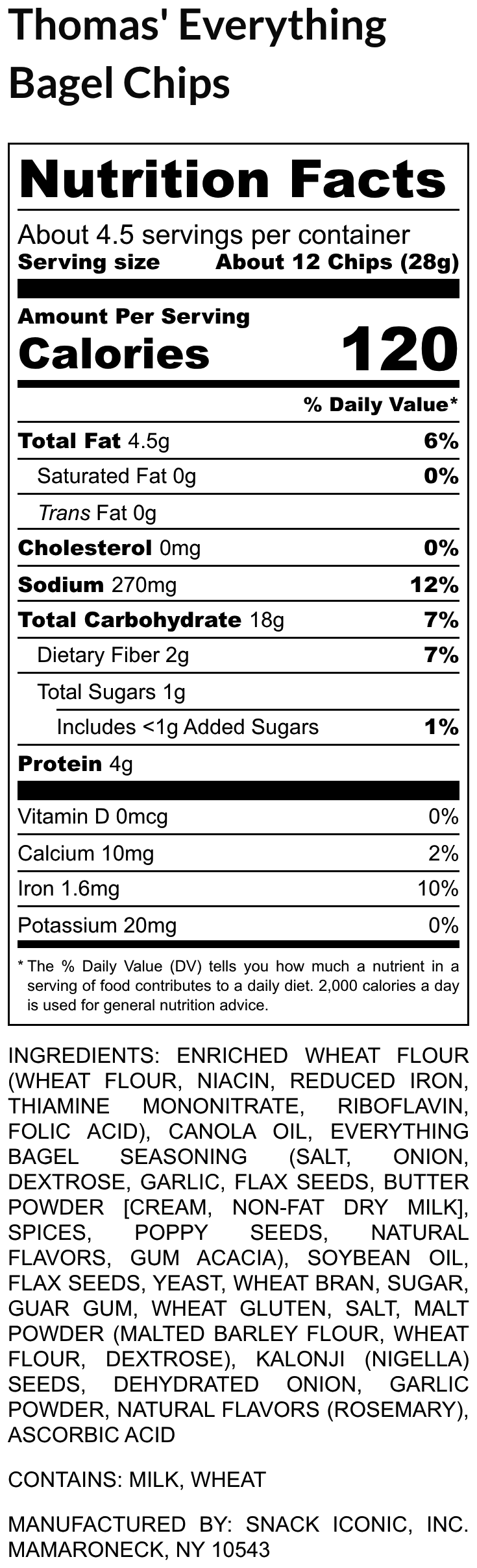 Thomas'® Bagel Chips - Everything, 8 Pack
