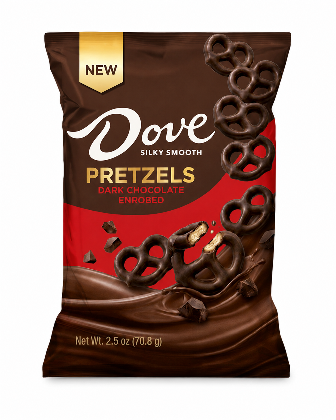 DOVE Dark Chocolate Pretzels - 2.5oz, 8 pack