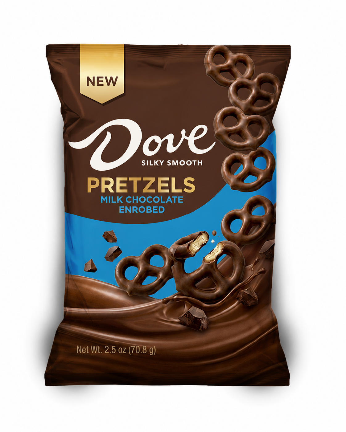 DOVE Milk Chocolate Pretzels - 2.5oz, 8 pack